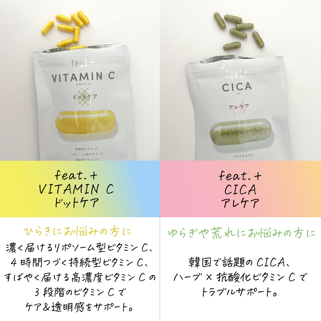 フィート+ VITAMIN C ドットケア/Feat./美容サプリメントを使ったクチコミ（2枚目）
