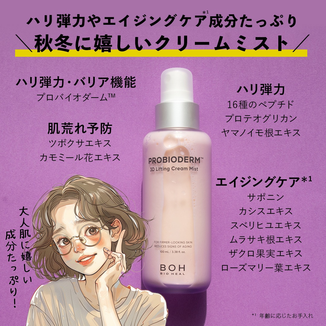 バイオヒールボ プロバイオダーム™ 3Dリフティングクリームミスト/BIOHEAL BOH/ミスト状化粧水を使ったクチコミ（2枚目）