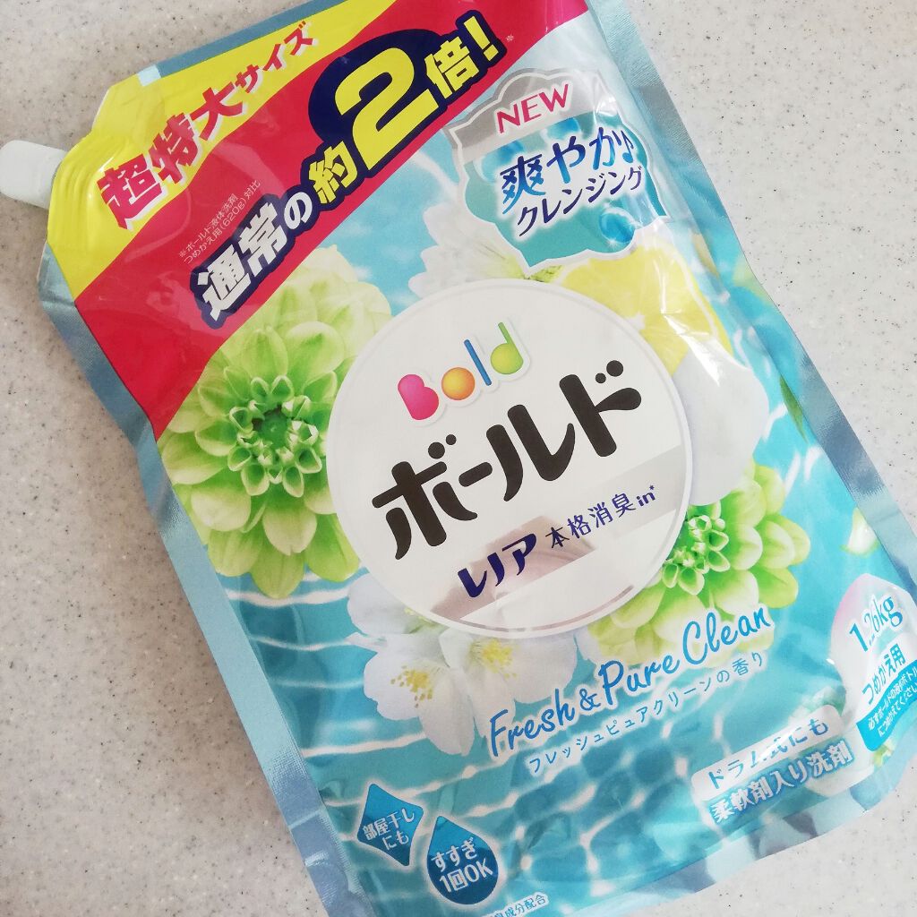 ボールドジェル フレッシュピュアクリーンの香り/ボールド/柔軟剤を使ったクチコミ(1枚目)