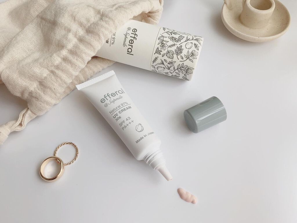 ナチュラルUVケアクリーム/efferal/日焼け止めクリームを使ったクチコミ（1枚目）