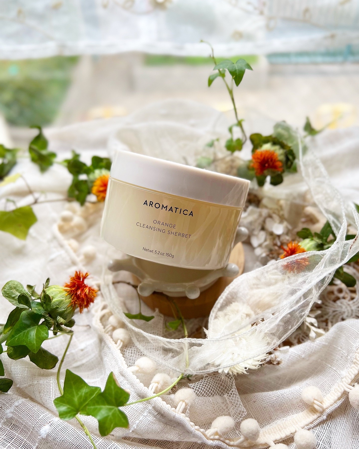 オレンジクレンジングシャーベット/AROMATICA/クレンジングバームを使ったクチコミ（3枚目）