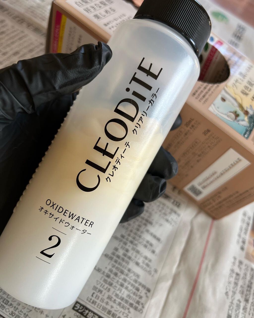 クリアリーカラー (白髪用)  ビターブラウン/クレオディーテ/ヘアカラーを使ったクチコミ（3枚目）