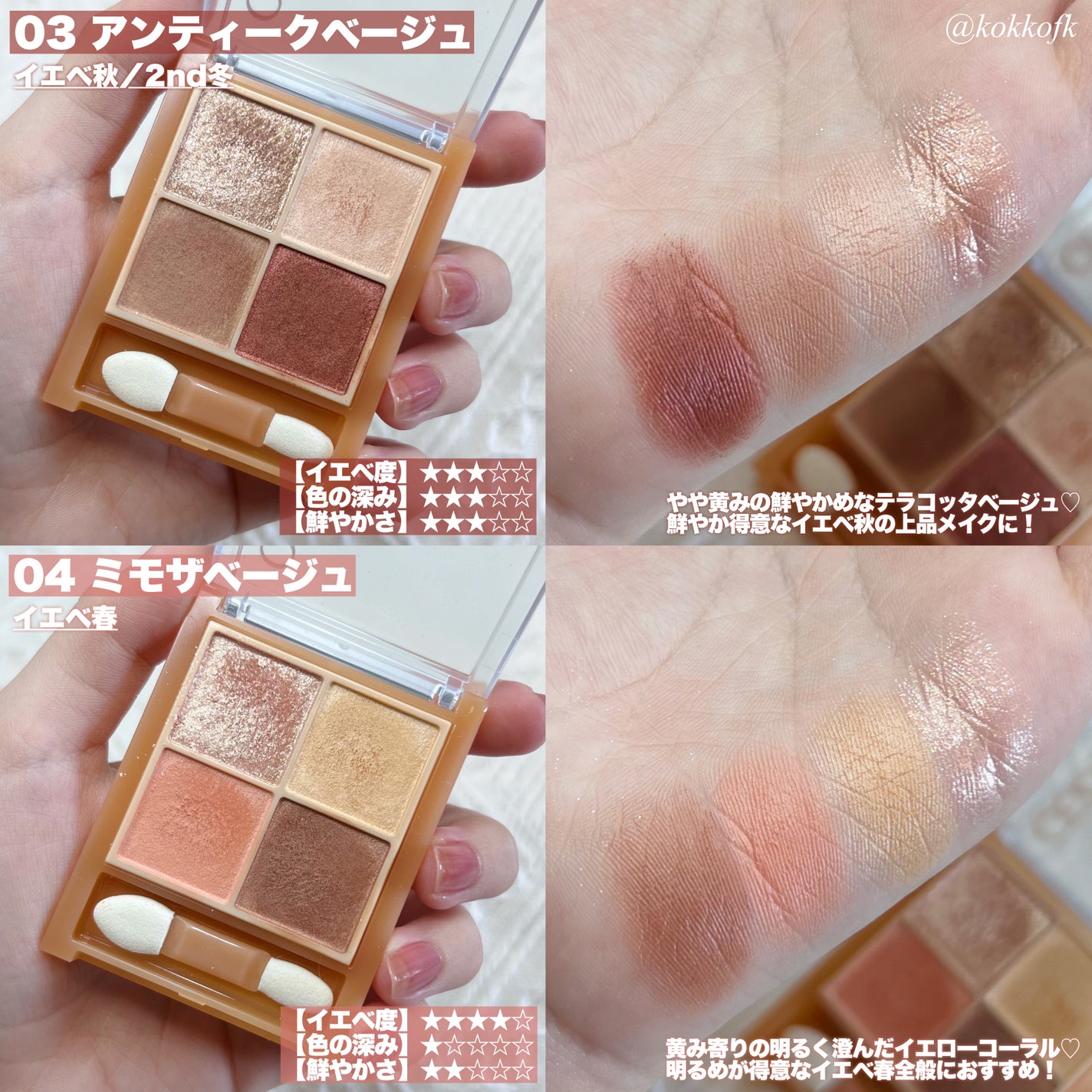 ベージュトーンアイシャドウ/CEZANNE/アイシャドウパレットを使ったクチコミ(3枚目)