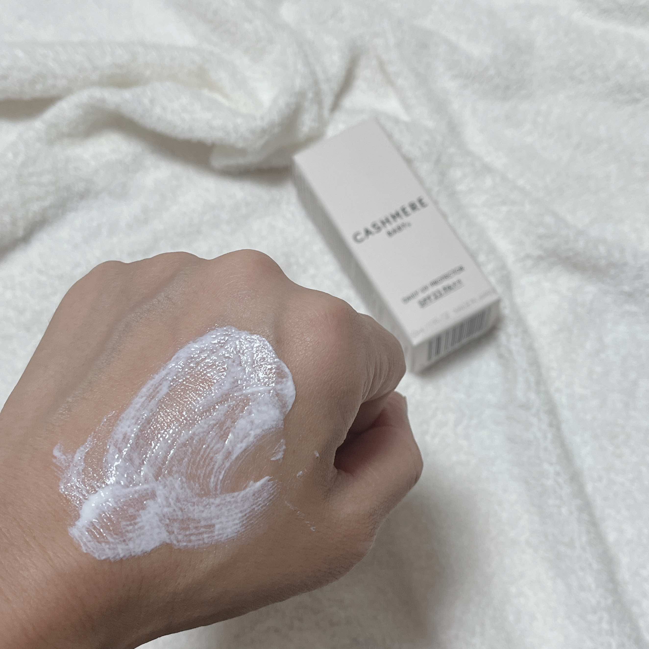 カシミヤベビー デイリーUVプロテクター/CASHMERE BABY/日焼け止めミルクを使ったクチコミ（3枚目）