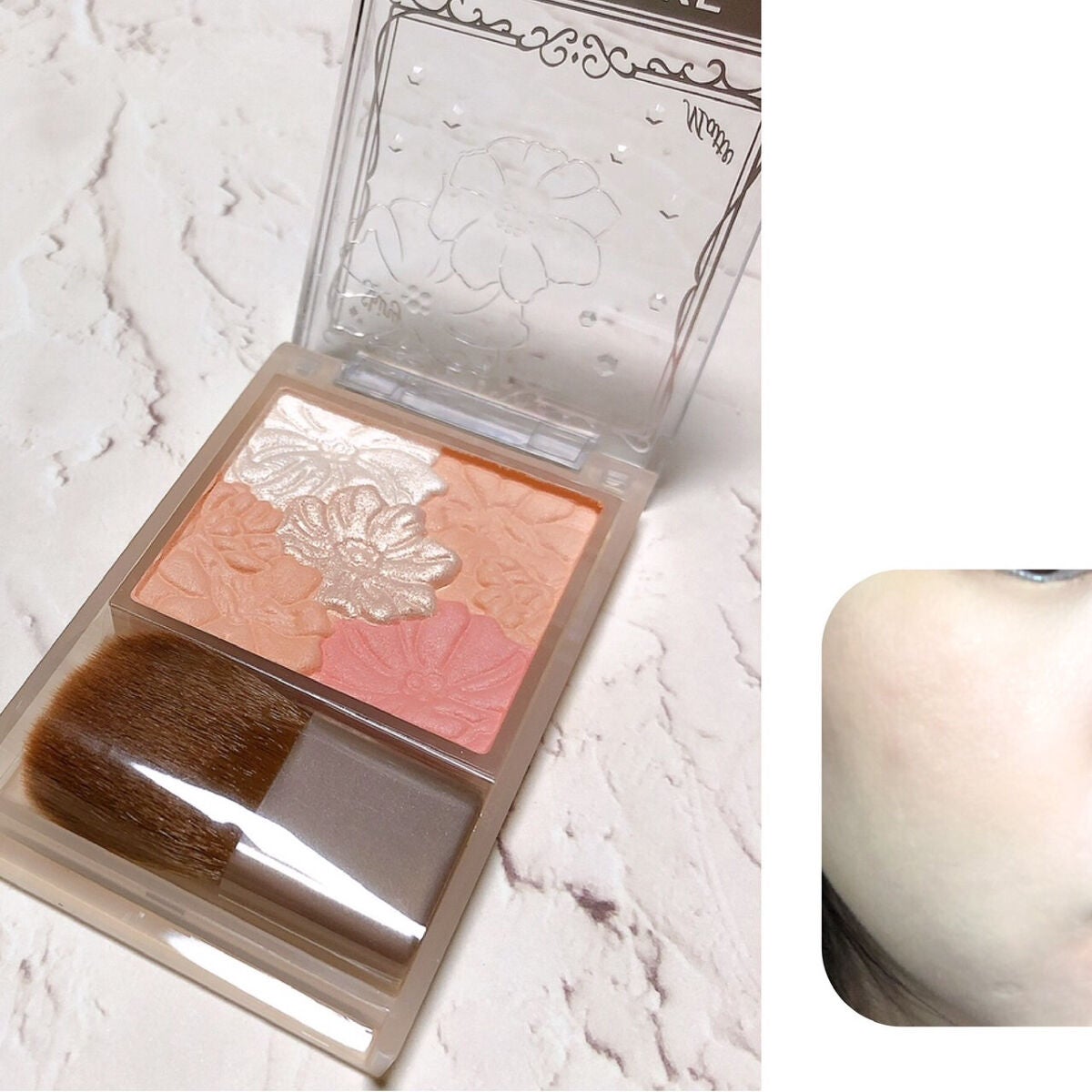 グロウフルールチークス(ブレンドタイプ)/キャンメイク/パウダーチークを使ったクチコミ(3枚目)