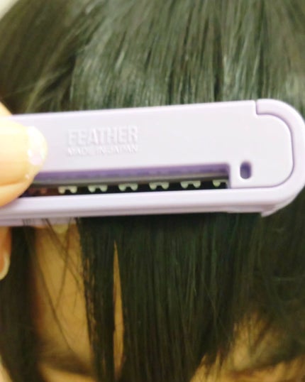 かんたん前髪セルフカッター /ヘアカットモンスター/ヘアケアグッズを使ったクチコミ(4枚目)