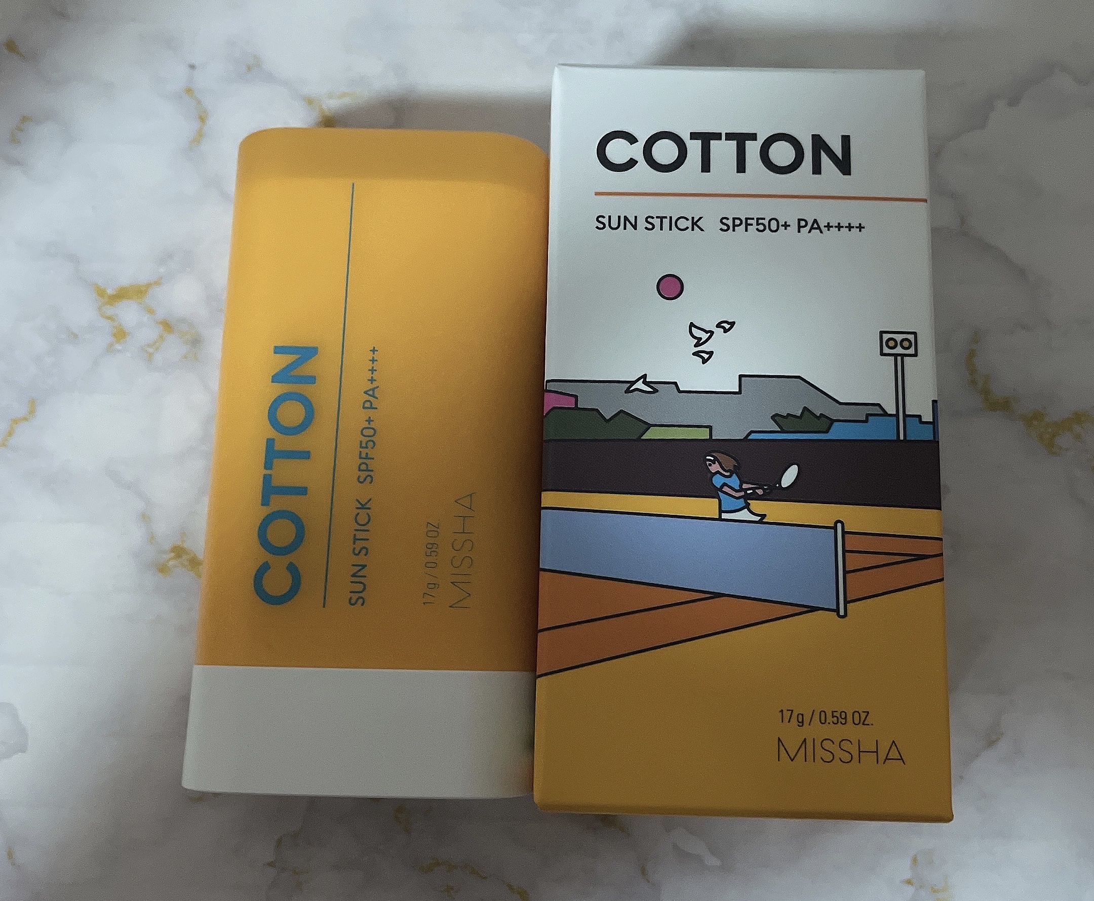 ミシャ オールアラウンド セーフブロック サンスティック コットン＜SPF50+／PA++++＞/MISSHA/日焼け止めスティックを使ったクチコミ（1枚目）