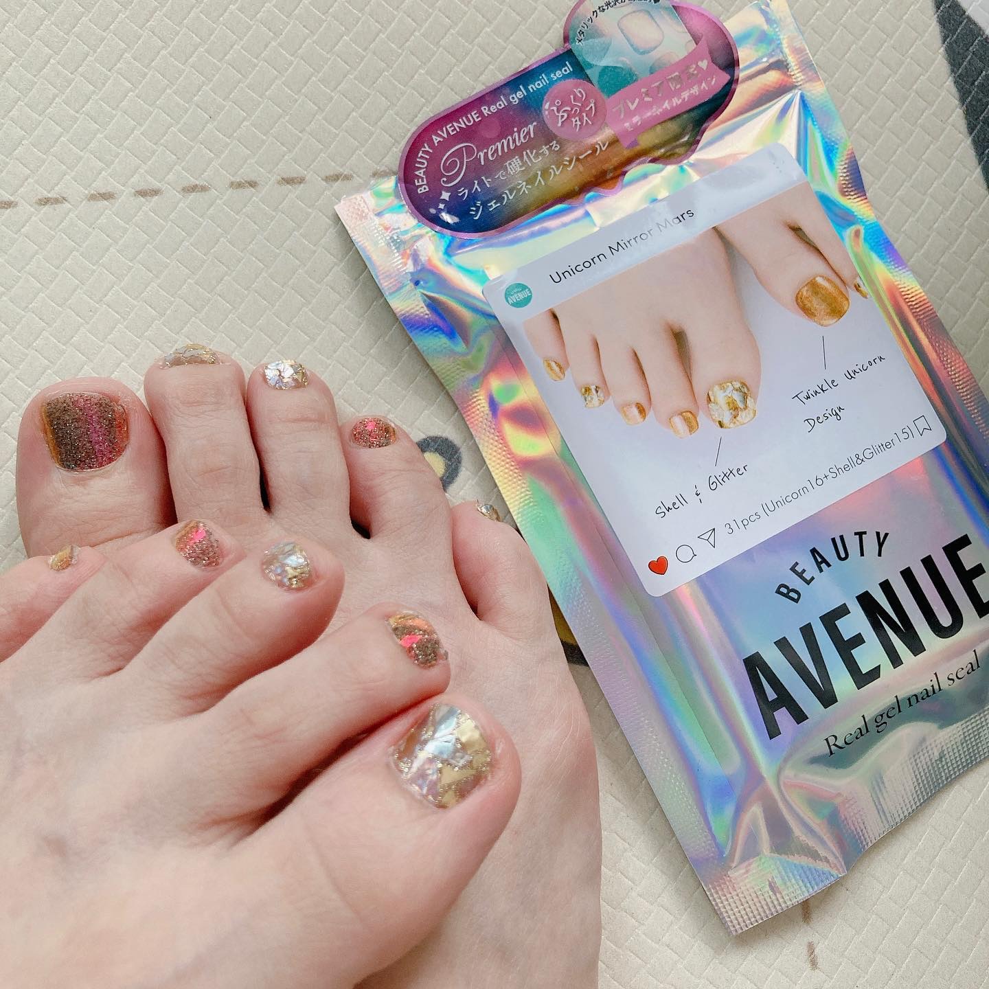リアルジェルネイルシール プレミアフット専用/BEAUTY AVENUE/ネイルシールを使ったクチコミ（1枚目）