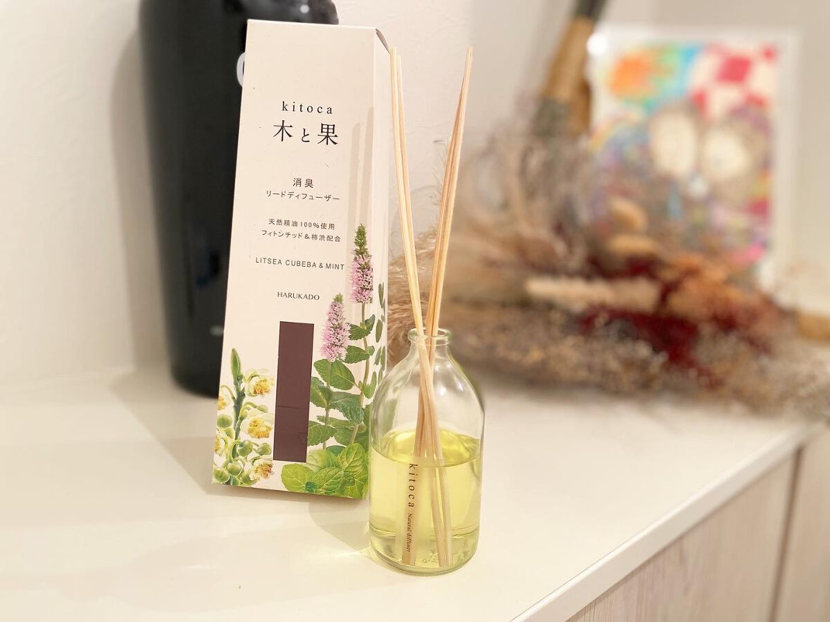 消臭リードディフューザー/Kitoca　木と果/ルームフレグランスを使ったクチコミ（2枚目）