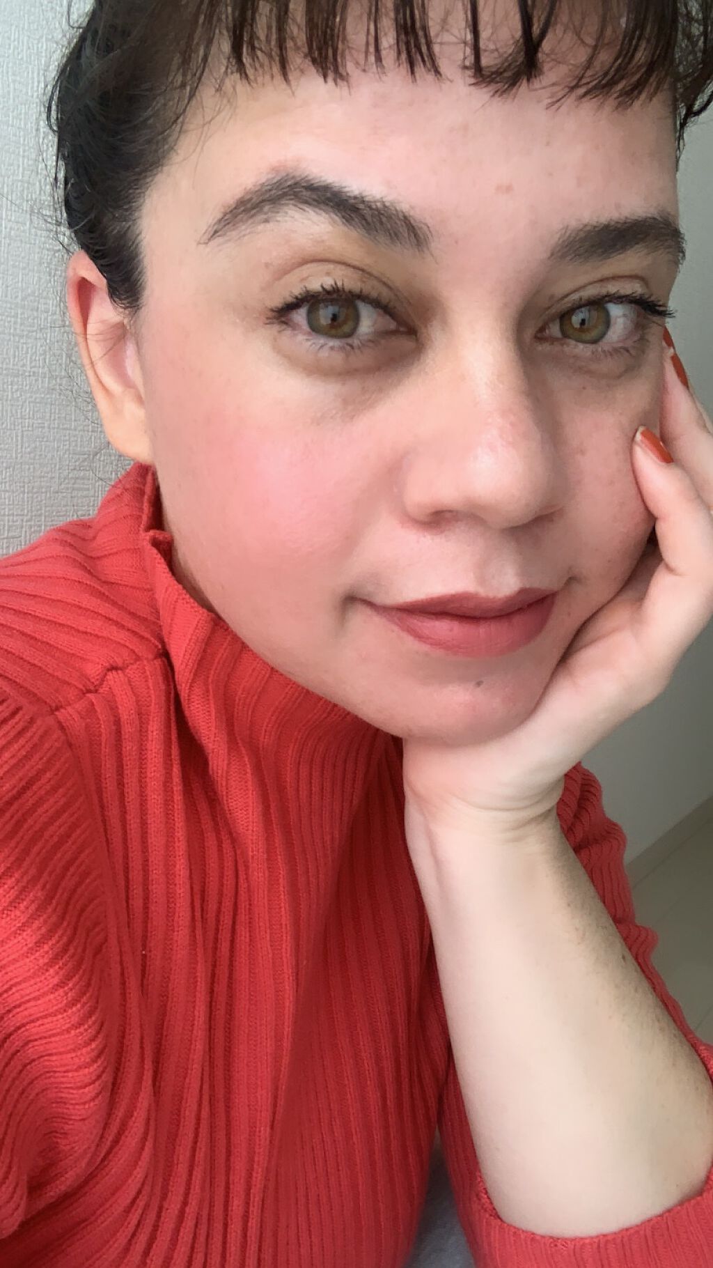 ソフトクリームチーク 62 Papaya/AMUSE/リキッドチークを使ったクチコミ（2枚目）