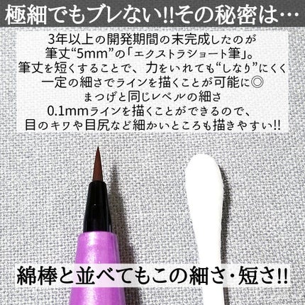 「密着アイライナー」ショート筆リキッド/デジャヴュ/リキッドアイライナーを使ったクチコミ(3枚目)