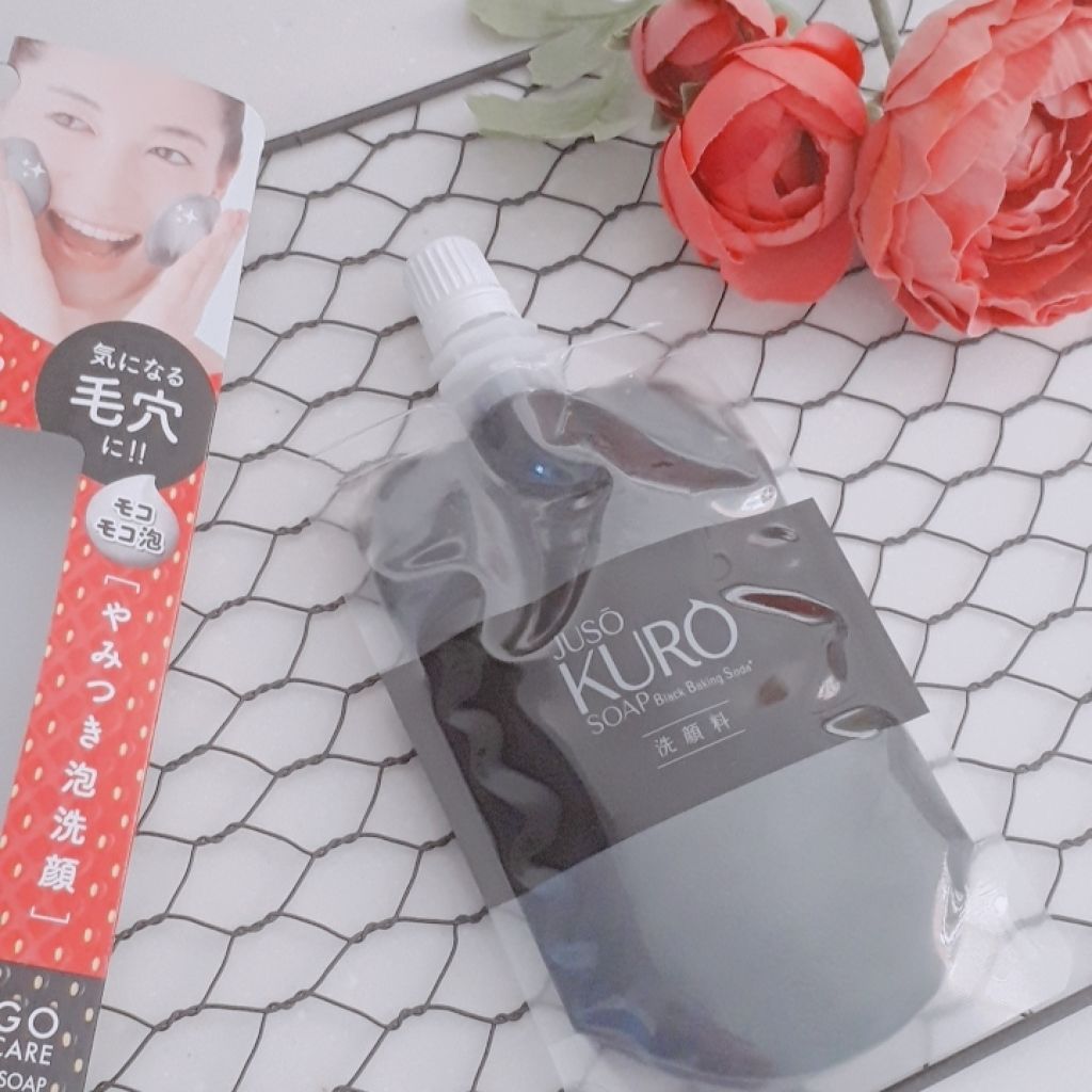 ゆみ on LIPS 「イチゴ毛穴に重曹の炭酸泡!JUSOシリーズからモコモコ泡立つ..」(1枚目)