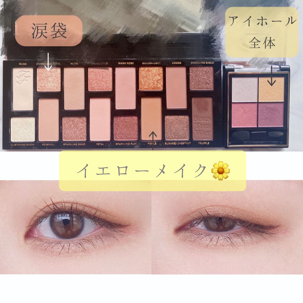 ボーン ディス ウェイ ザ ナチュラル ヌード アイシャドウ パレット/Too Faced/アイシャドウパレットを使ったクチコミ（1枚目）