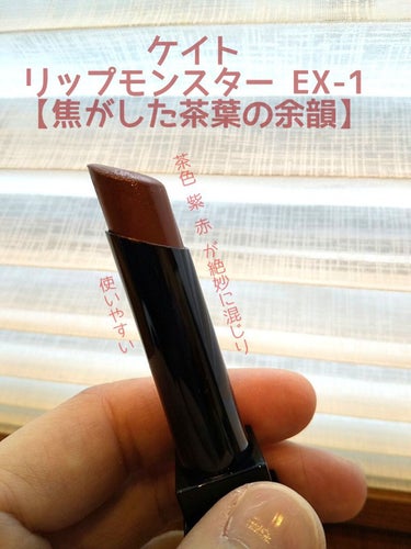 リップモンスター EX-1 焦がした茶葉の余韻(限定色)/KATE/口紅を使ったクチコミ（1枚目）
