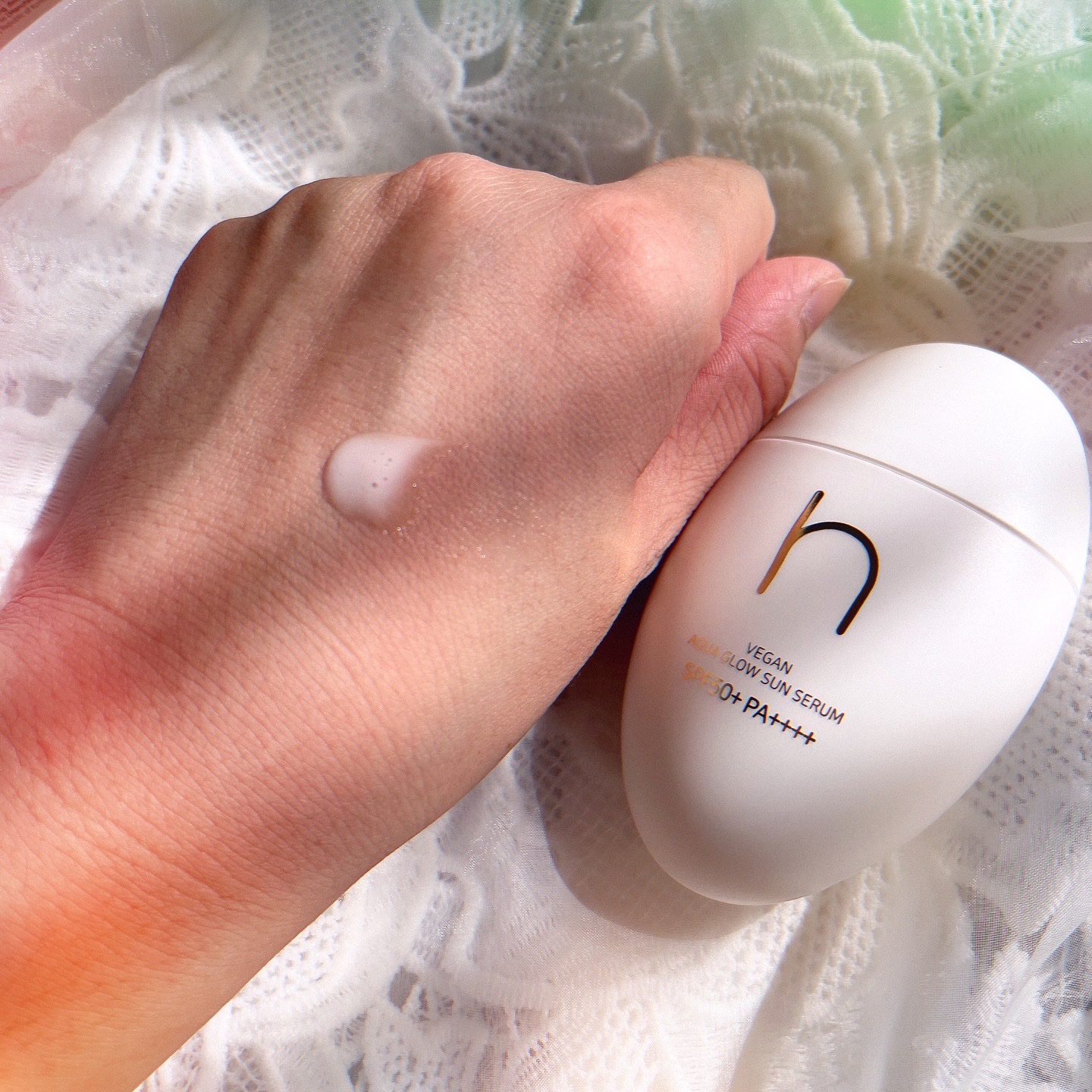 ヴィーガンアクアグロウサンセラム/HAMEL/日焼け止めローションを使ったクチコミ（3枚目）