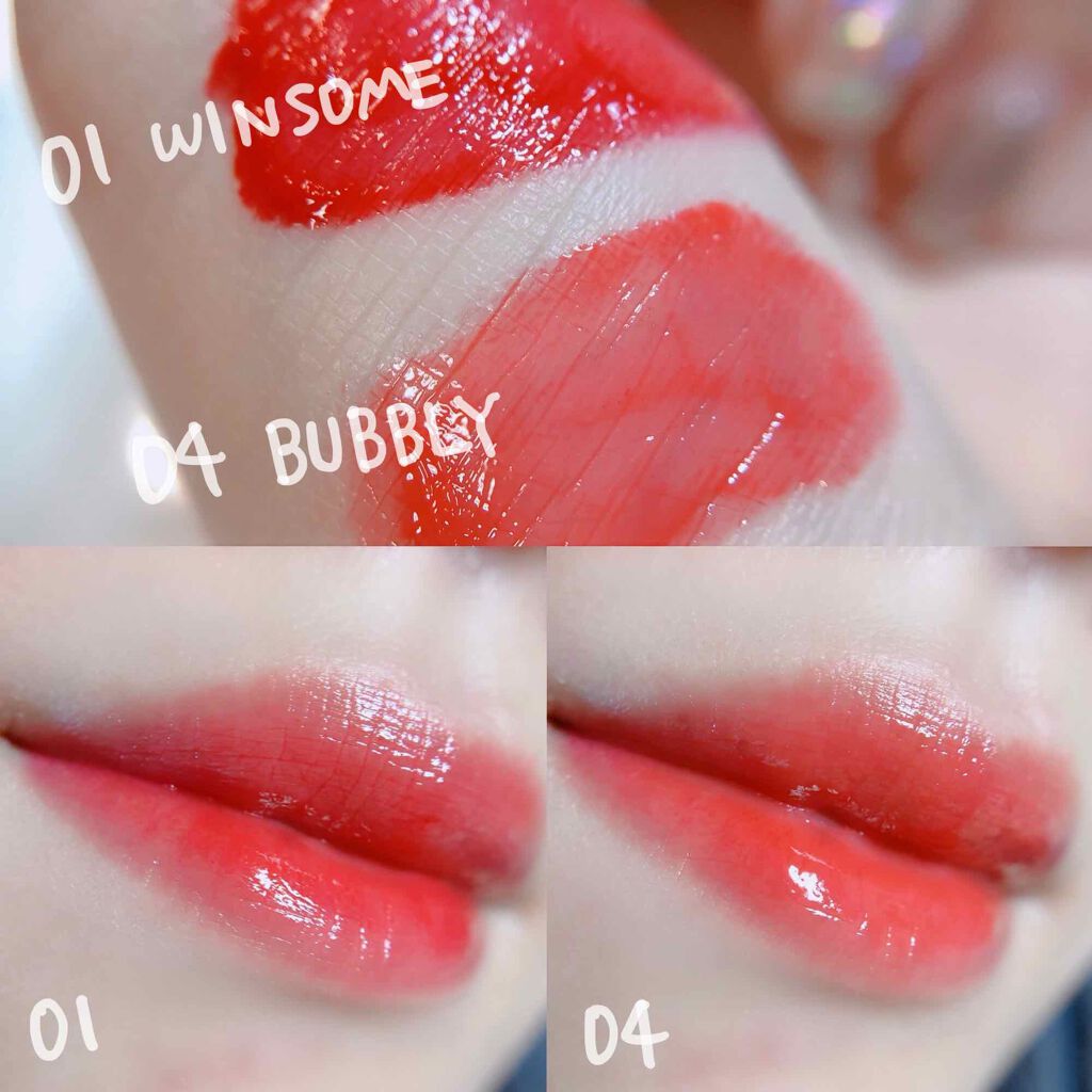 ホリカホリカ ハートクラッシュグローティントエアー 01 ウィンサム/HOLIKA HOLIKA/リップティントを使ったクチコミ（2枚目）