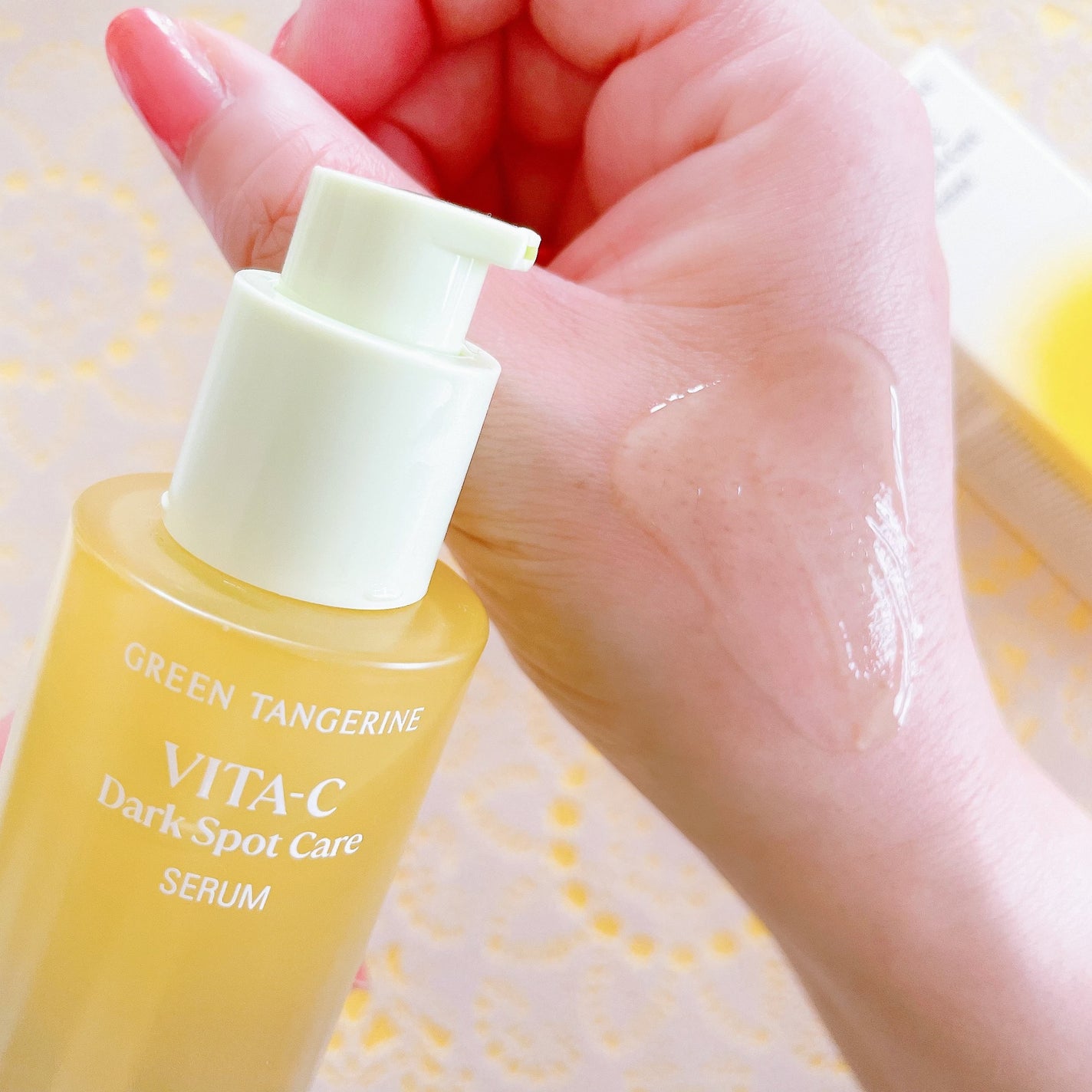 グリーンタンジェリン ビタC ダークスポットケアセラム/goodal/美容液を使ったクチコミ(4枚目)