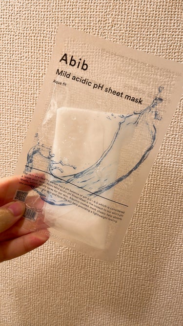 Abibのシートマスクを3種類購入したので
レビューします☺️✨


●Mild acidic pH sheet mask Aqua fit
　(弱酸性pHシートマスク アクアフィット)
⭐️グミシート