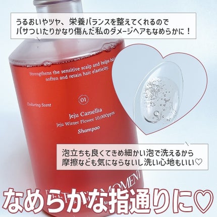 リフレッシュモーメントパフュームシャンプー/トリートメント Jeju Camellia/Free Moment /市販シャンプーを使ったクチコミ(2枚目)