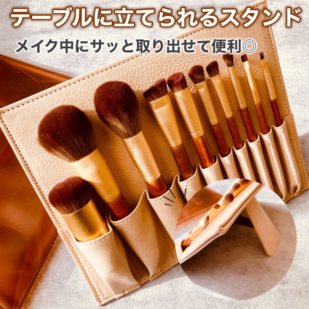 SIXPLUS X MARILYN 10本メイクアップブラシセット/SIXPLUS/メイクブラシを使ったクチコミ(3枚目)