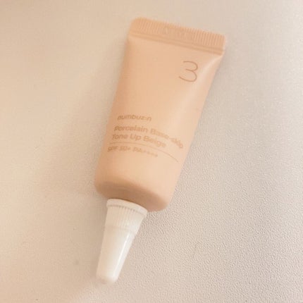 3番 ノーファンデ陶器肌トーンアップクリーム/numbuzin/化粧下地を使ったクチコミ(1枚目)