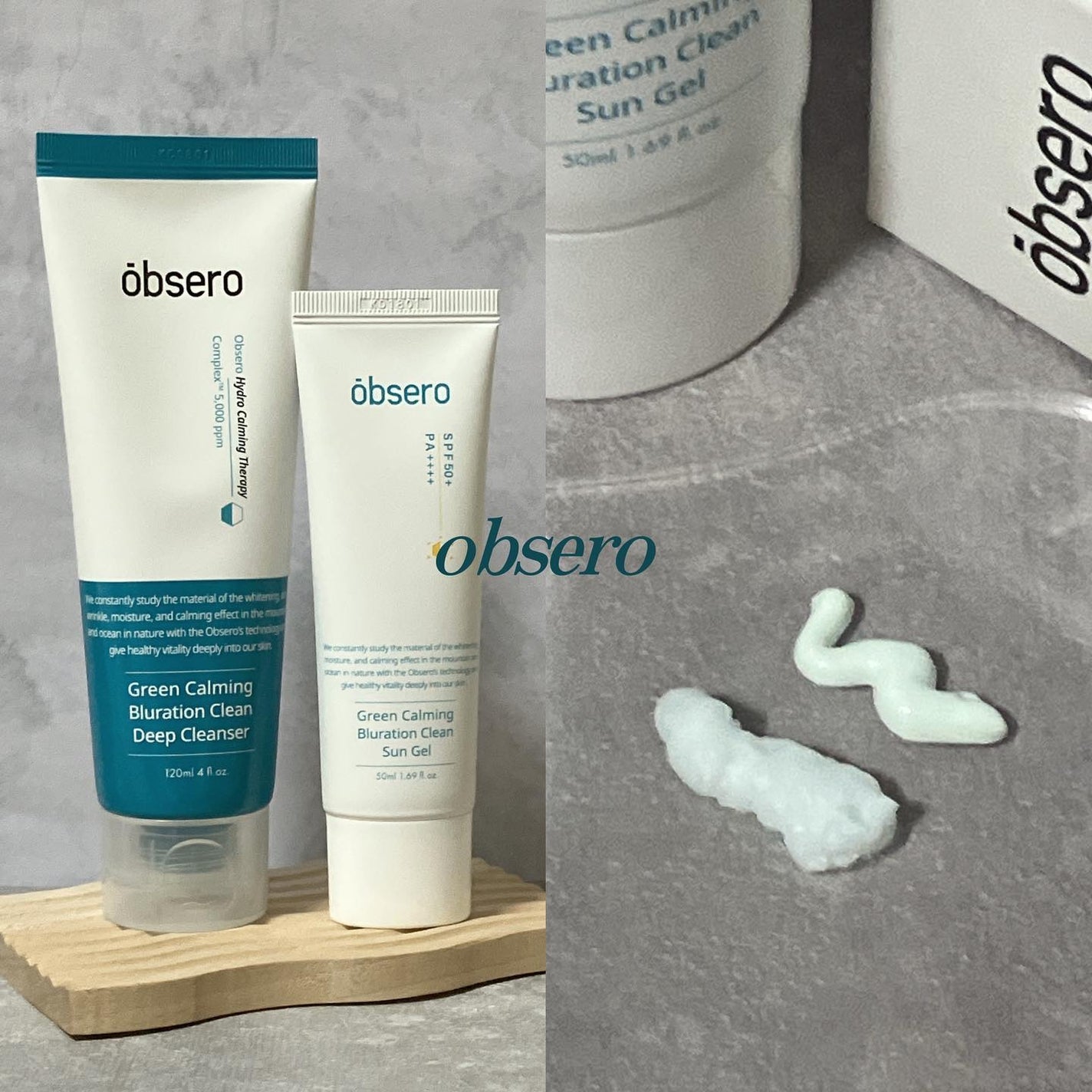 グリーンカーミングブルーレーションクリーンディープクレンザー/obsero/洗顔フォームを使ったクチコミ(1枚目)