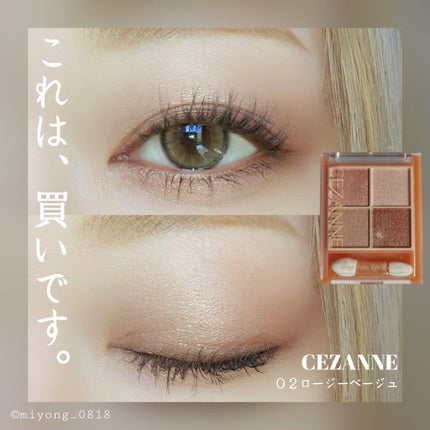 ベージュトーンアイシャドウ/CEZANNE/アイシャドウパレットを使ったクチコミ(1枚目)