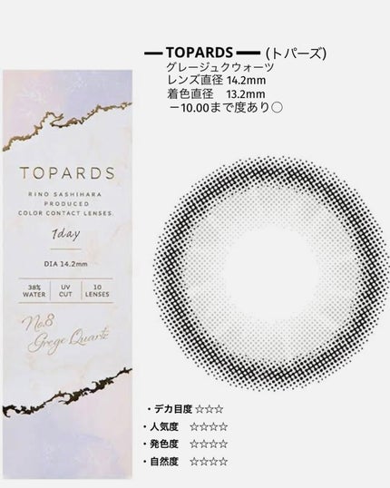TOPARDS 1day/TOPARDS/ワンデー(1DAY)カラコンを使ったクチコミ(2枚目)