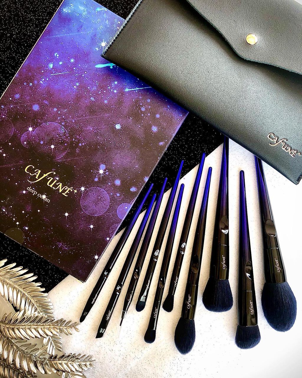 カフネプラス メイクブラシ10本 化粧ポーチ付き/CAFUNEPlus/メイクブラシを使ったクチコミ(6枚目)