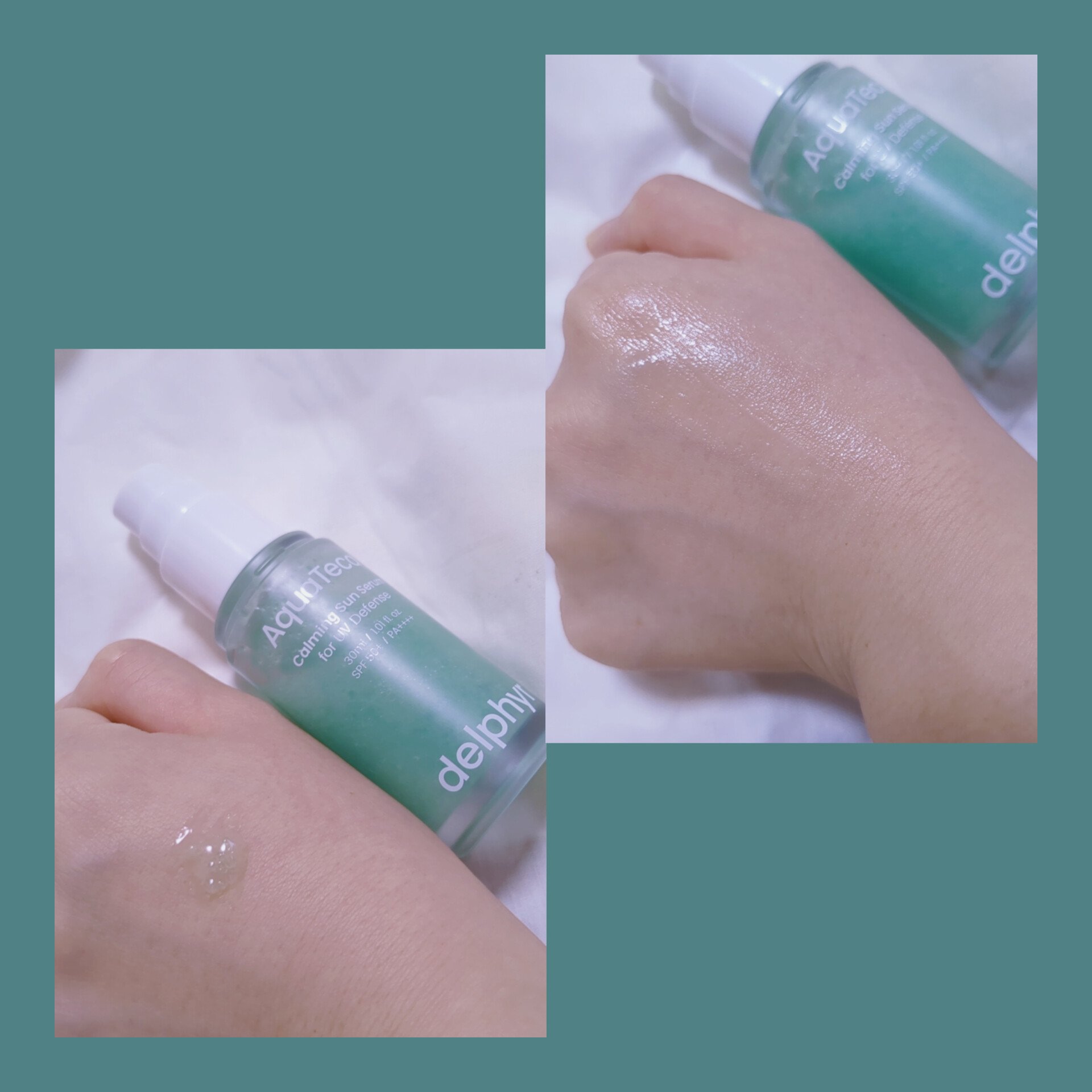 AquaTeca calming sun serum/Delphyr/日焼け止めローションを使ったクチコミ（2枚目）