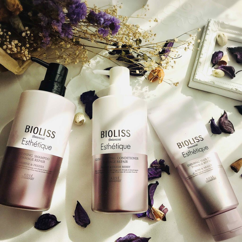 ボタニカル エステティーク リファイニング シャンプー/グロスコーティング コンディショナー(ダメージリペア)/SSビオリス/市販シャンプーを使ったクチコミ(1枚目)
