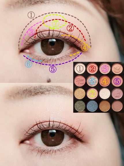 デザートメモリシリーズ 16色アイシャドウパレット/ZEESEA/アイシャドウパレットを使ったクチコミ(3枚目)