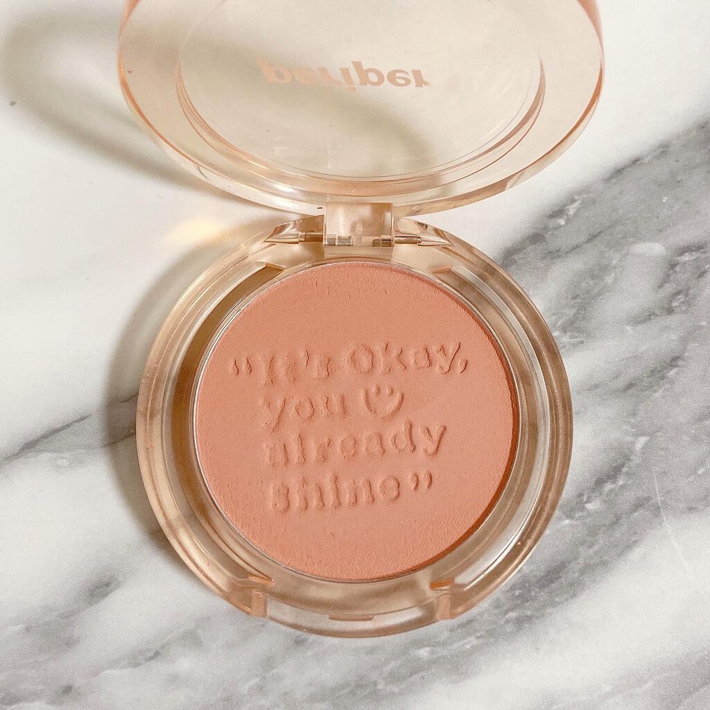 ピュア ブラッシュド サンシャイン チーク 02 ミルクティー気分（MILKTEA CORAL）/PERIPERA/パウダーチークを使ったクチコミ（3枚目）