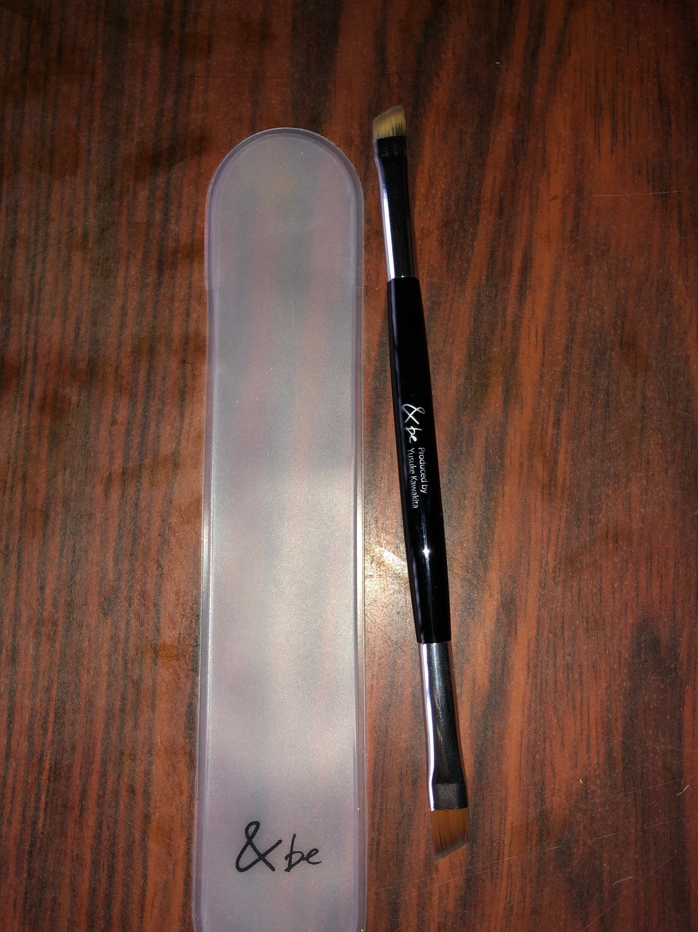 ダブルエンドアイブロウブラシ熊野筆/&be/メイクブラシを使ったクチコミ(1枚目)