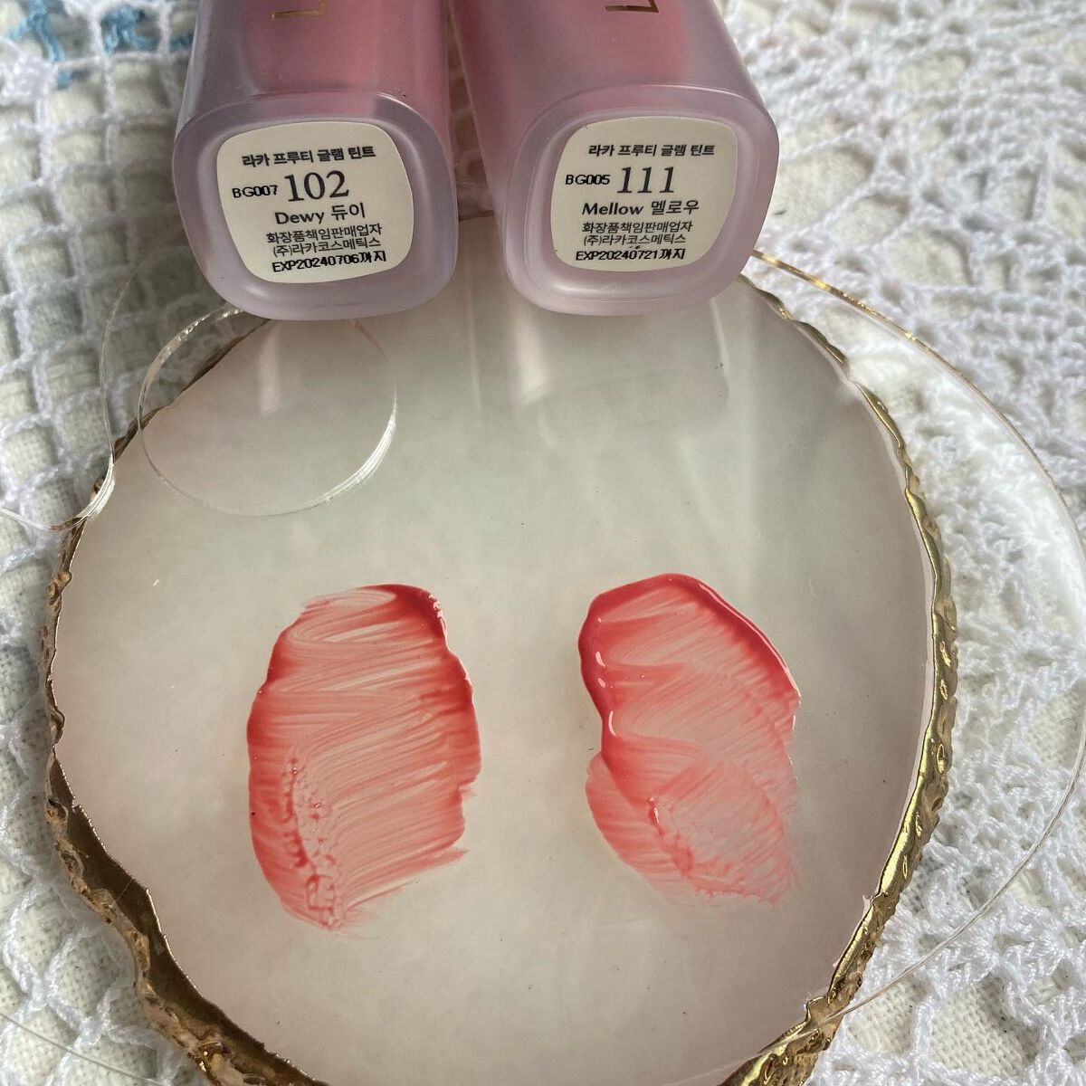 フルーティーグラムティント/Laka/リップティントを使ったクチコミ(4枚目)