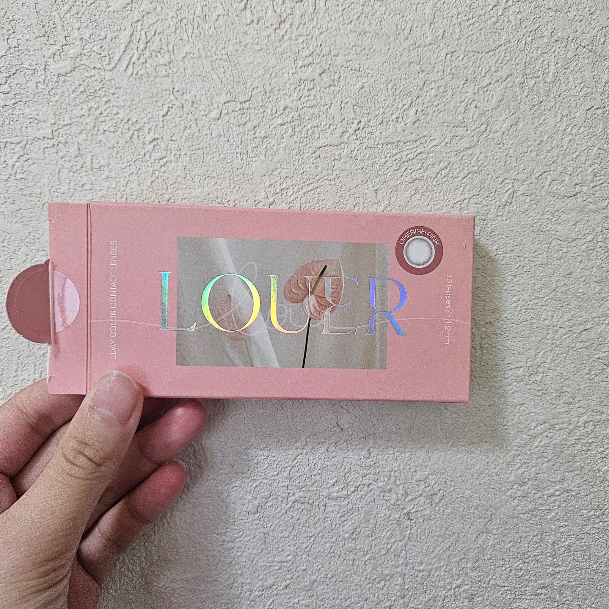 LOUER CHERISH PINK（チェリッシュピンク）/LOUER/カラーコンタクトレンズを使ったクチコミ（1枚目）