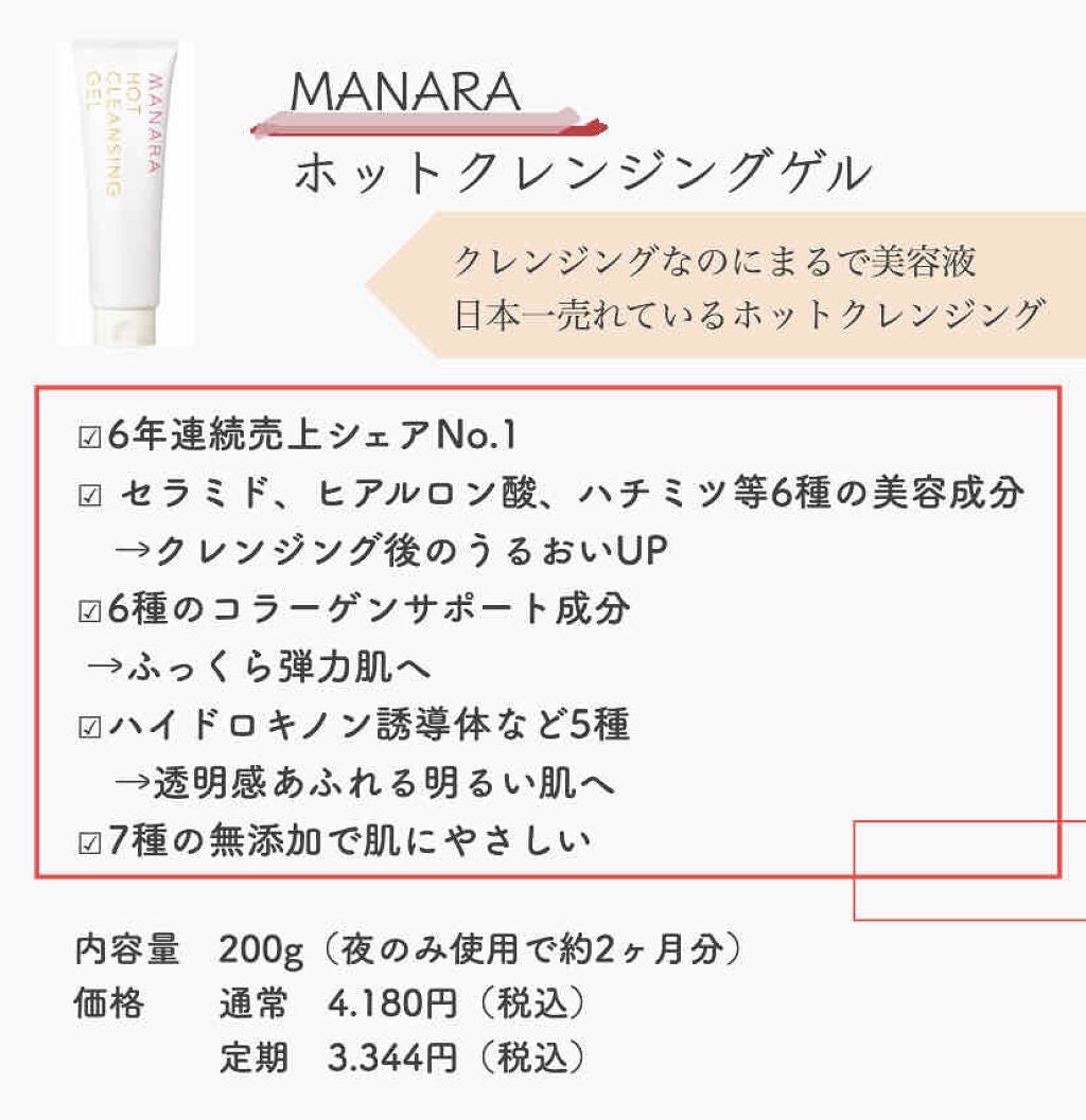 ホットクレンジングゲル/マナラ/クレンジングジェルを使ったクチコミ(2枚目)