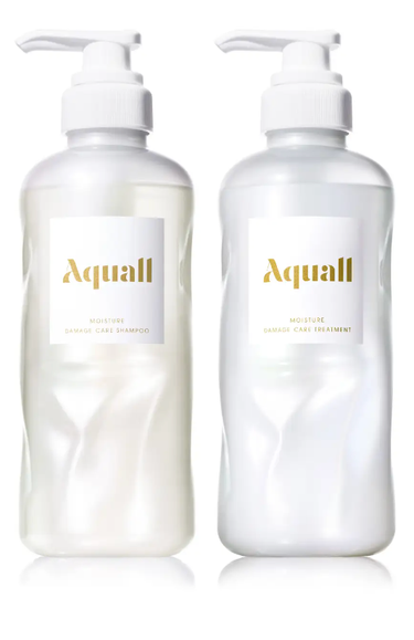 Aquall モイスチャーダメージケア シャンプー/ トリートメント［クリスタルエディション］ ピオニー&グリーンアップルの香り　　