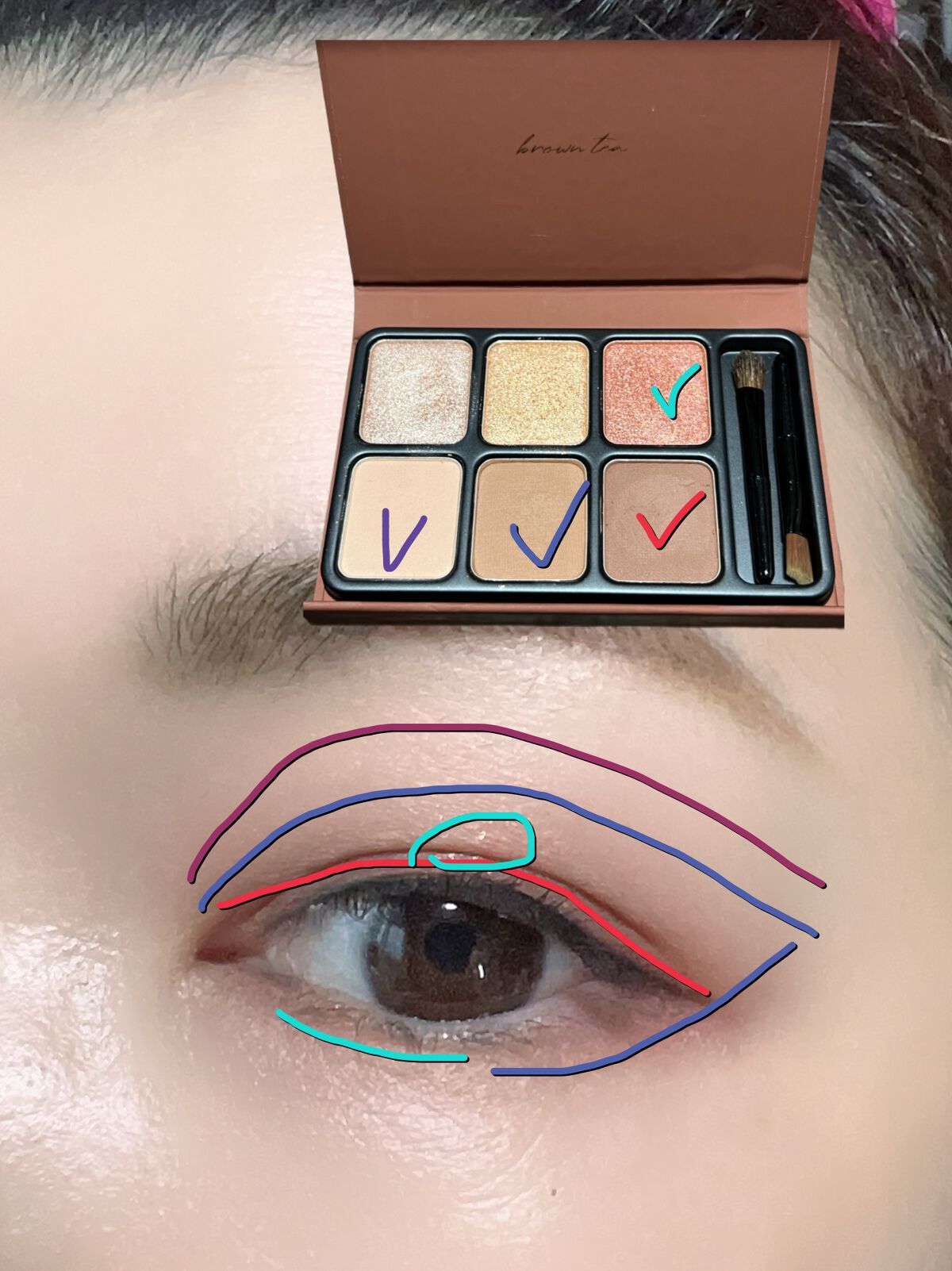 アイカラーパレット/heme/アイシャドウパレットを使ったクチコミ(3枚目)