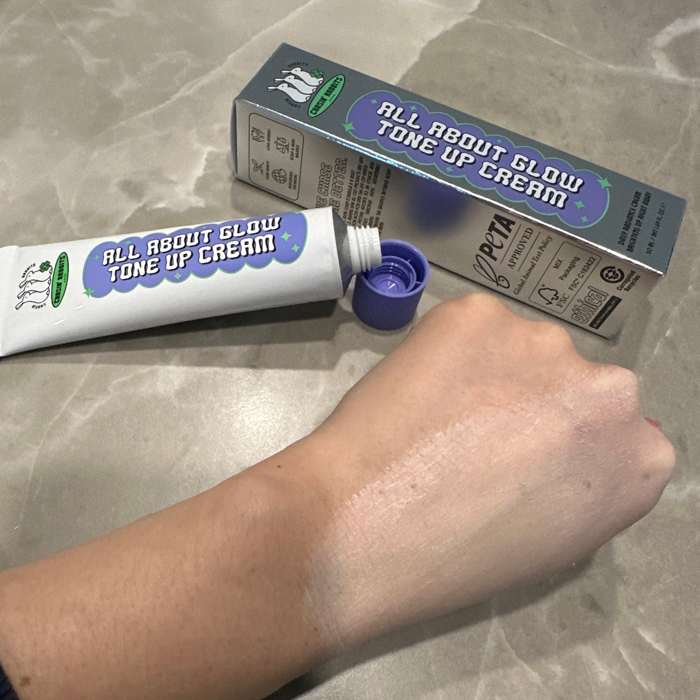 オールアバウトグロウトーンアップクリーム/CHASIN'RABBITS/化粧下地を使ったクチコミ(3枚目)