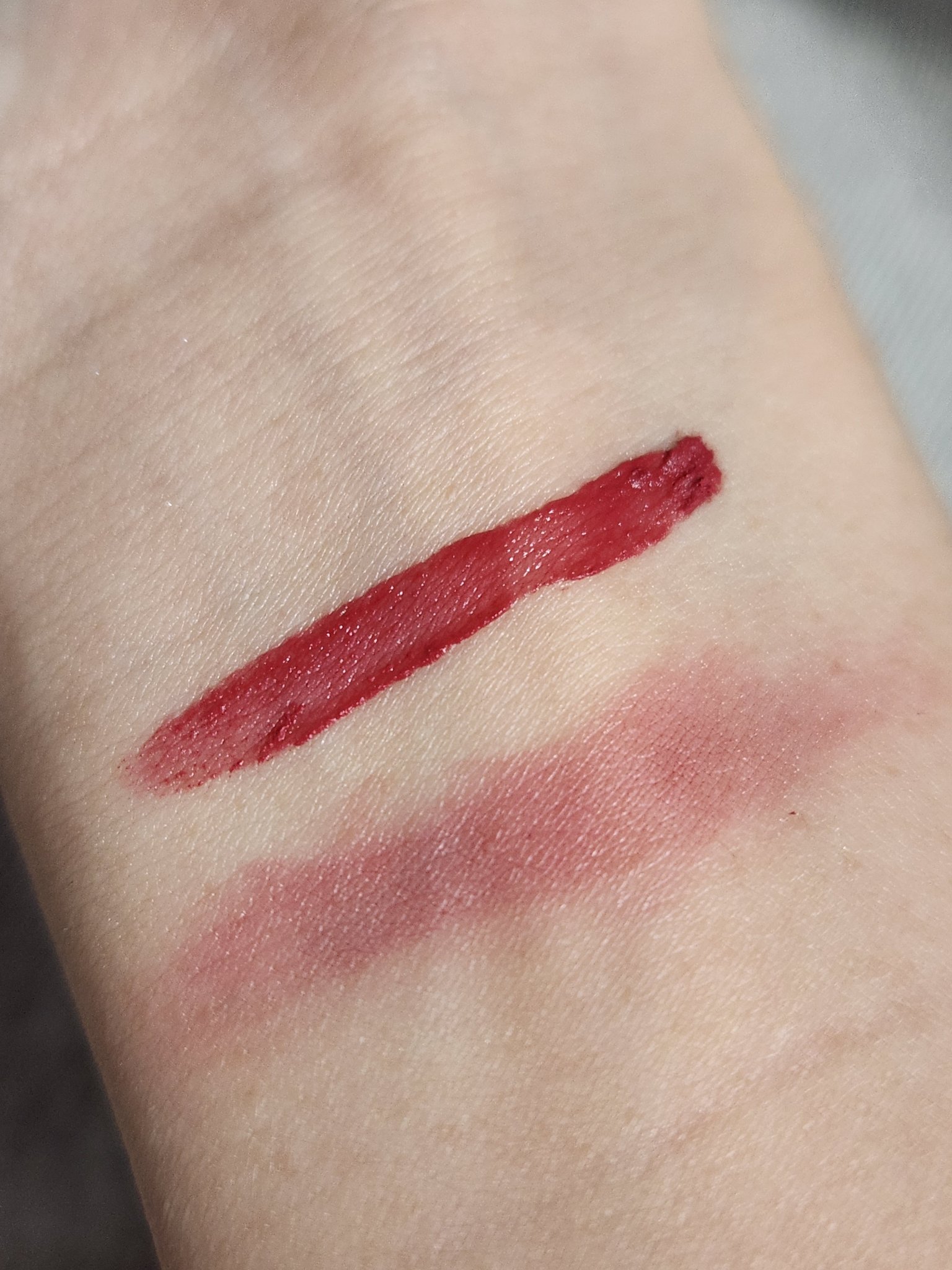 リップシルエットマットベルベットティント 08 グラニーピンク/i’m meme/リップティントを使ったクチコミ（2枚目）