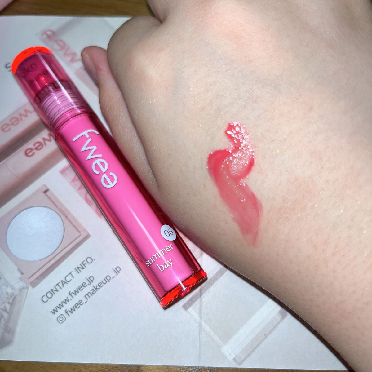 フィーティントガラス/fwee/リップティントを使ったクチコミ（3枚目）