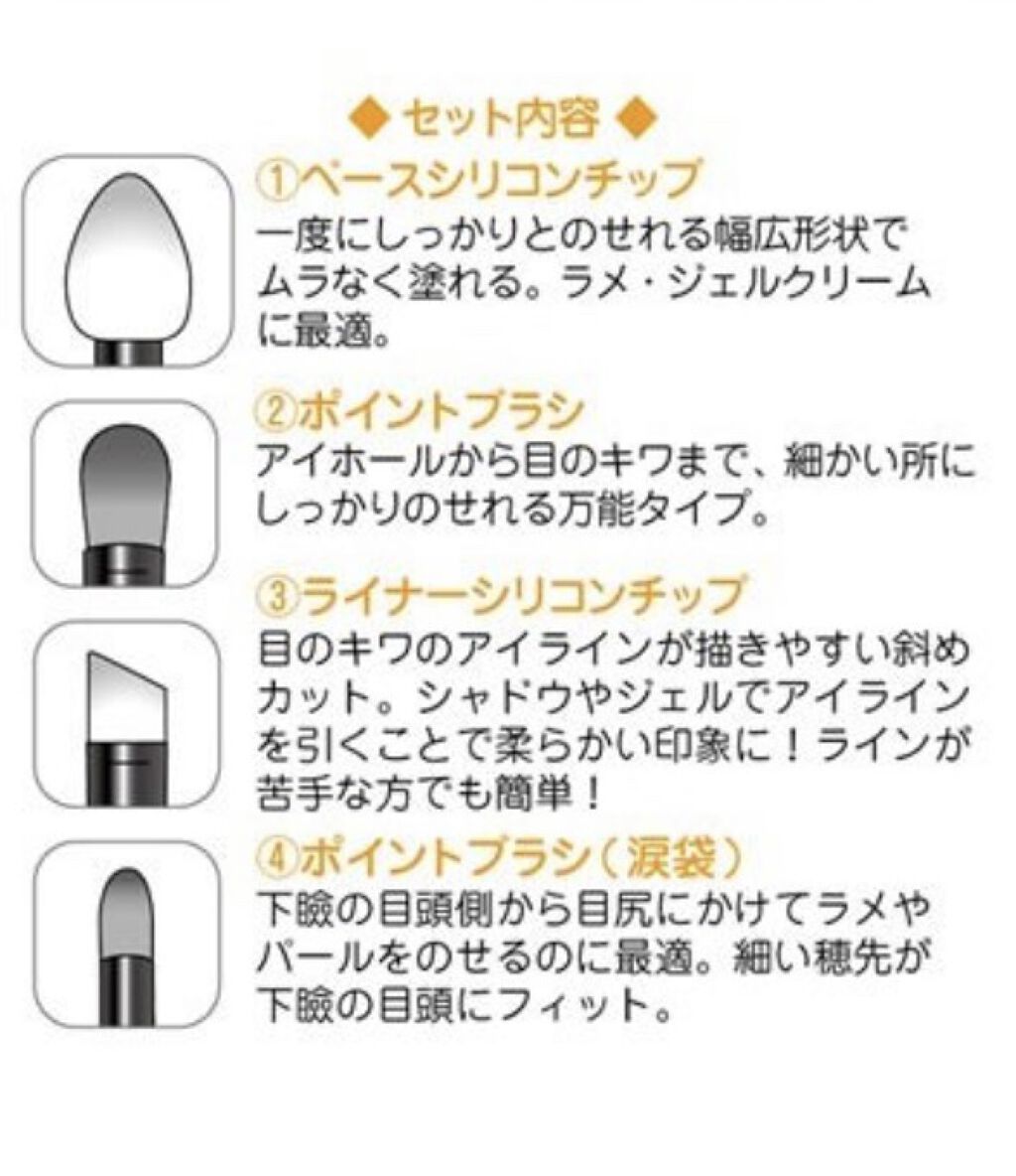 アイメイク4ブラシセット/ラッキーウィンク/メイクアップキットを使ったクチコミ（2枚目）