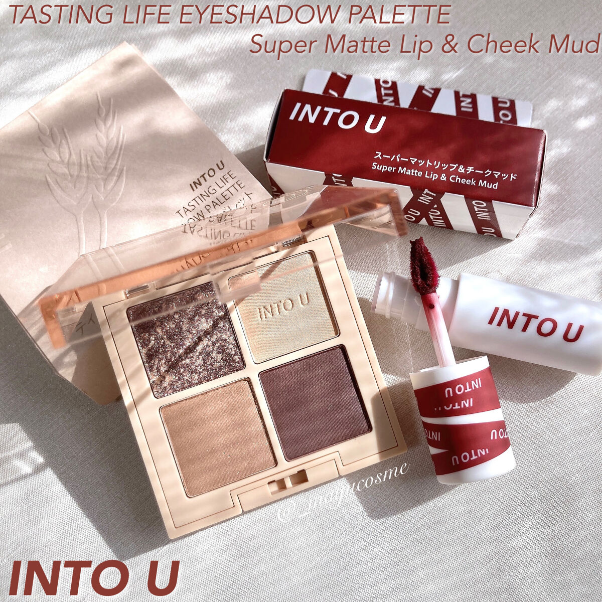 スーパーマットリップ＆チークマッド/INTO U/口紅を使ったクチコミ（1枚目）