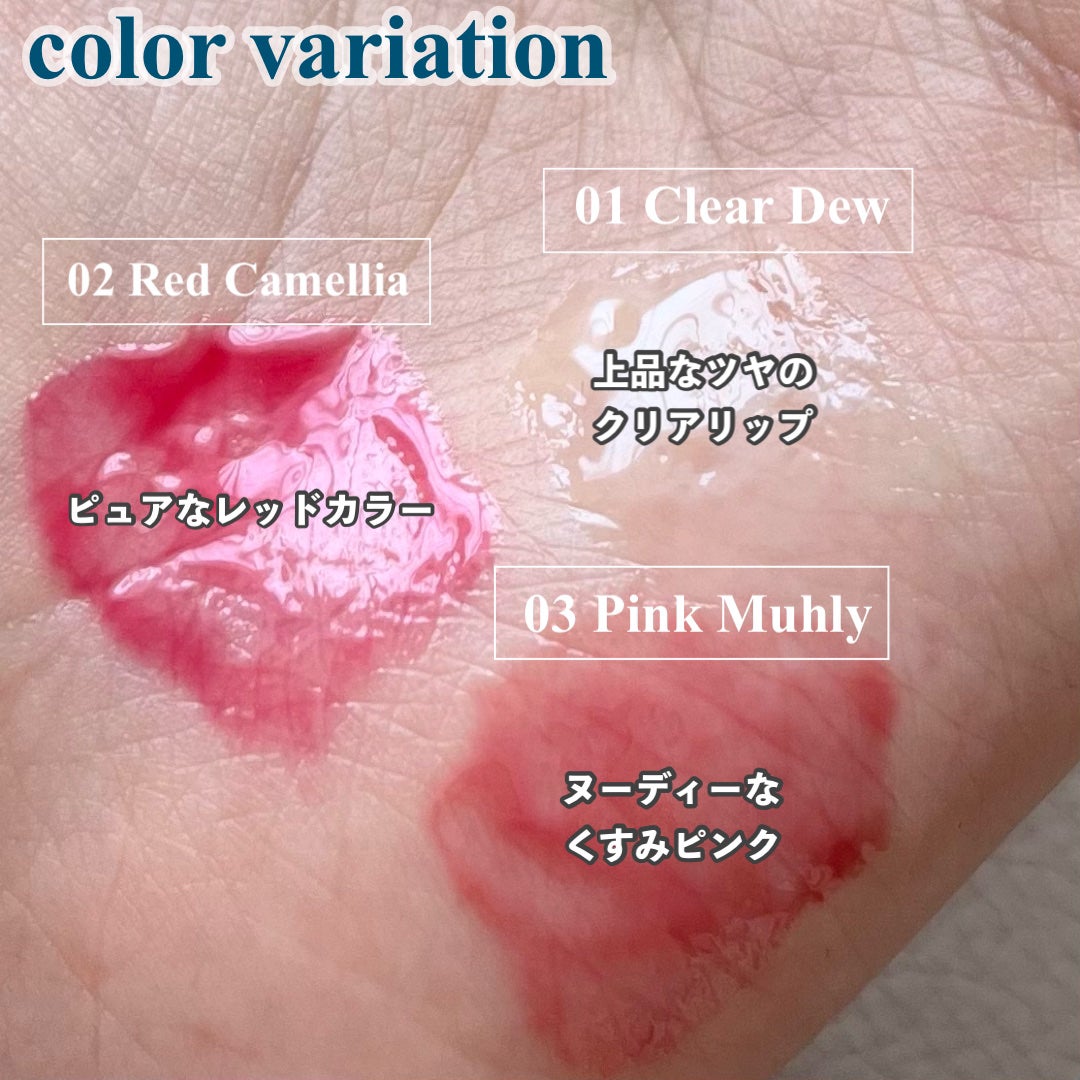 ナチュラルブルームリップオイルセラム 3色セット/PINATE/リップグロスを使ったクチコミ(3枚目)