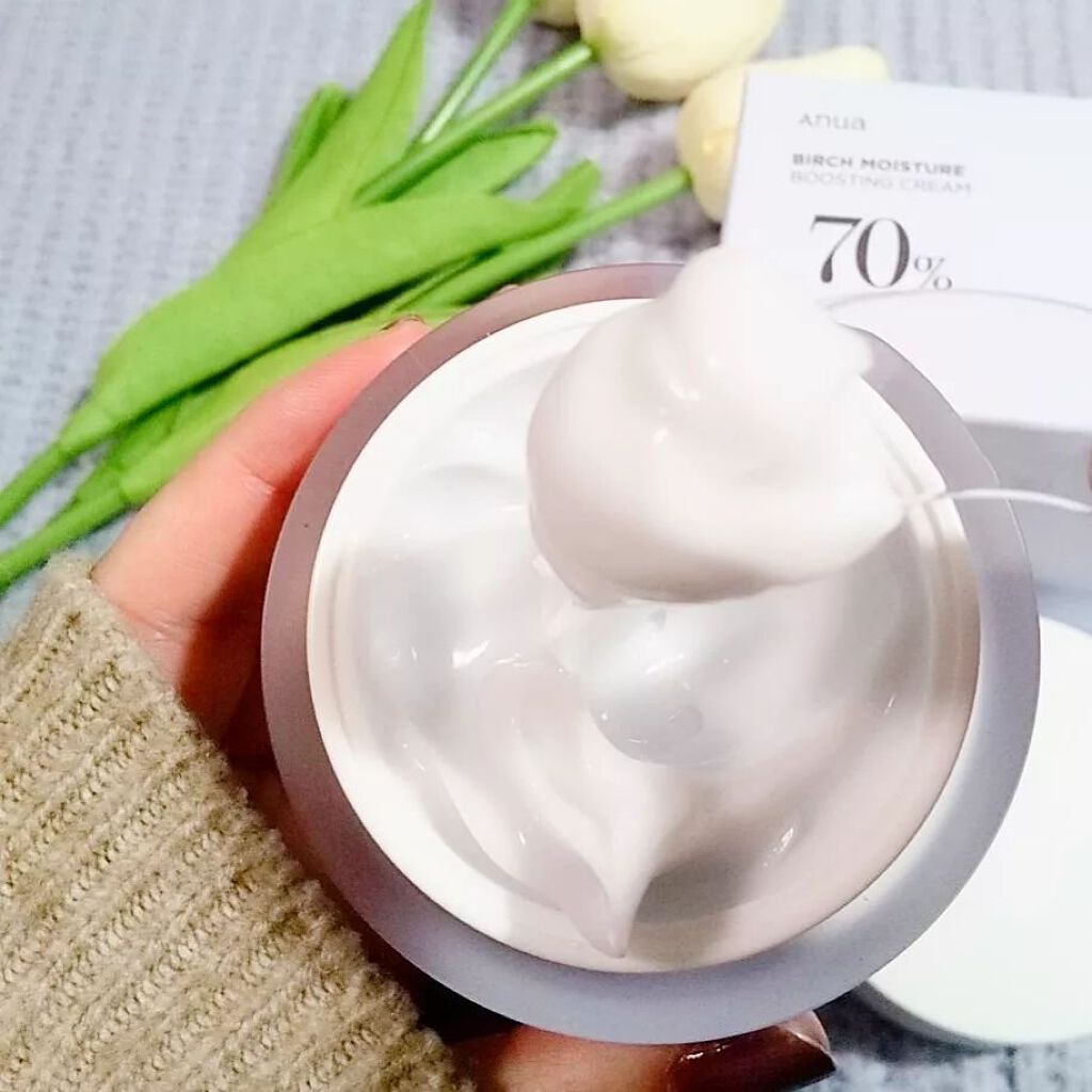 シラカバ水分ブースティングクリーム/Anua/フェイスクリームを使ったクチコミ(4枚目)