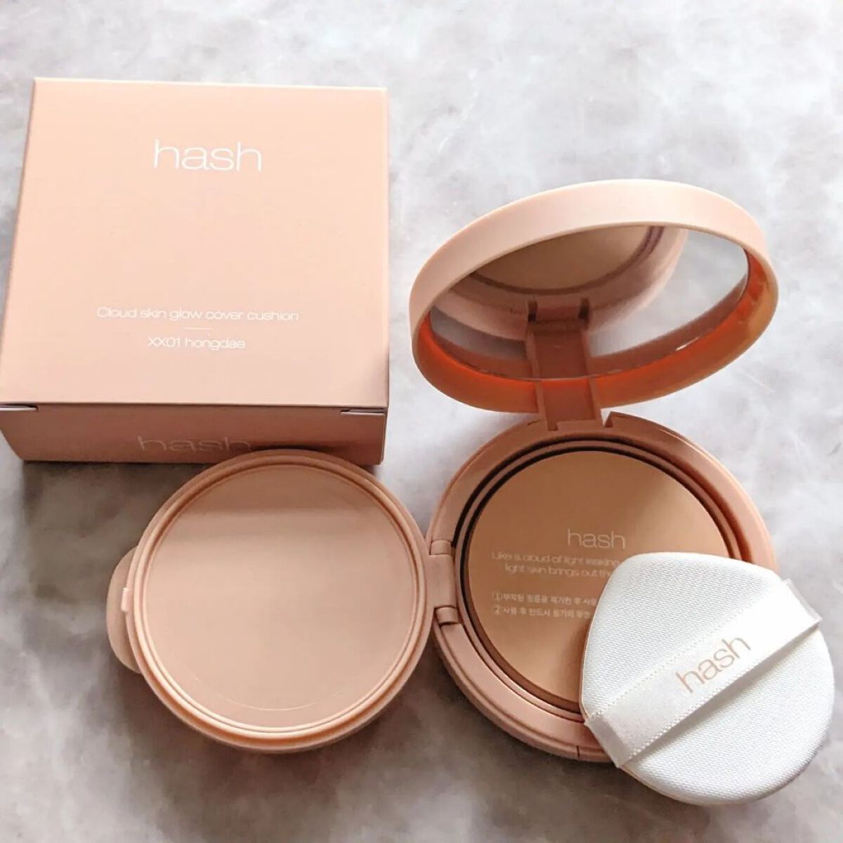 クラウド スキン グロー クッション XX01 ホンデ/HASH/クッションファンデーションを使ったクチコミ（3枚目）