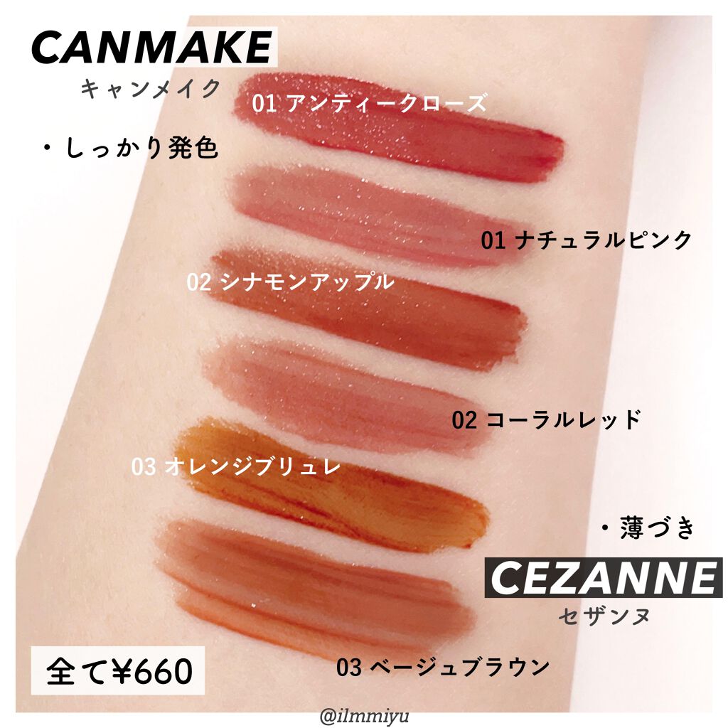 ウォータリーティントリップ/CEZANNE/リップティントを使ったクチコミ(2枚目)