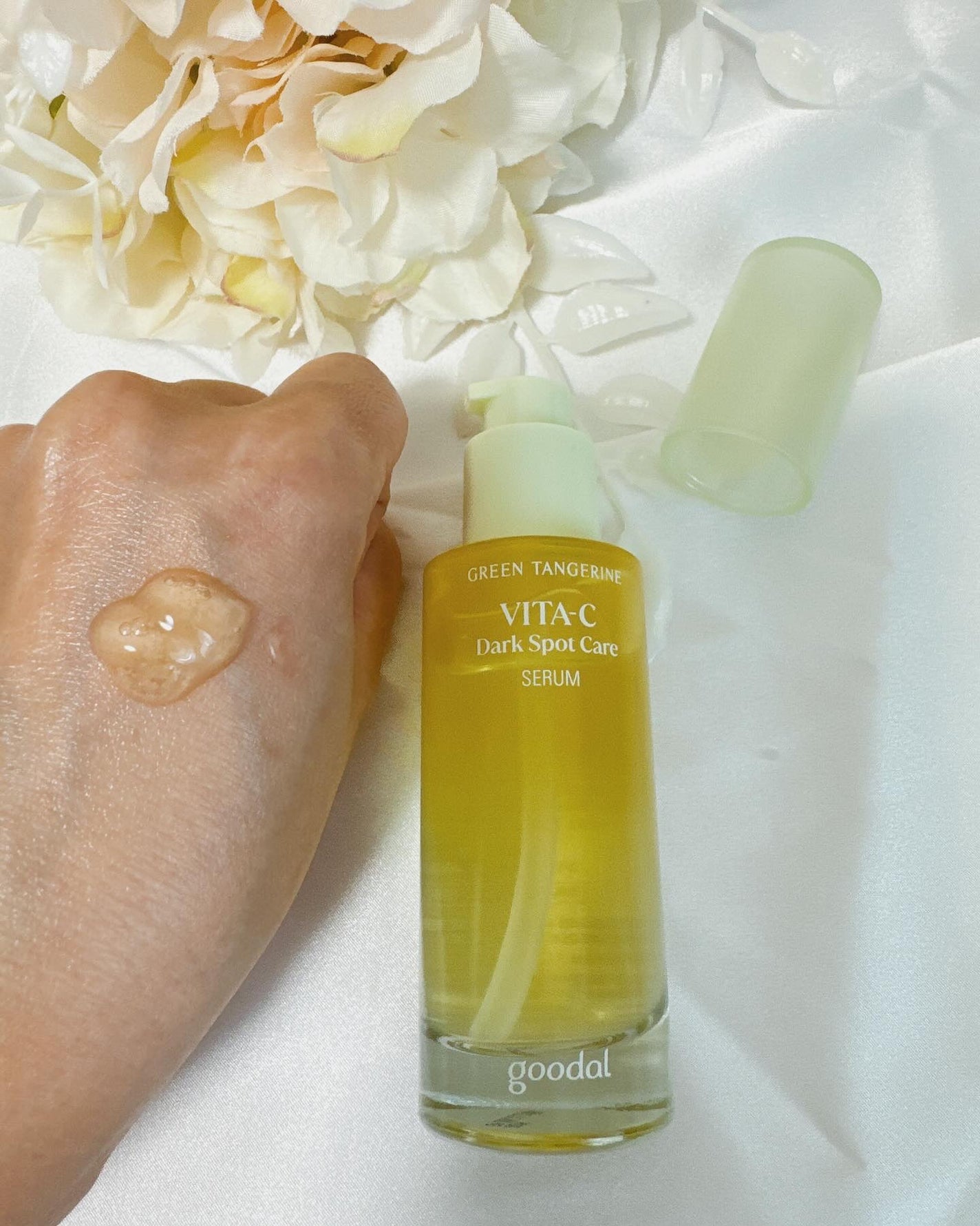 グリーンタンジェリン ビタC ダークスポットケアセラム/goodal/美容液を使ったクチコミ(2枚目)