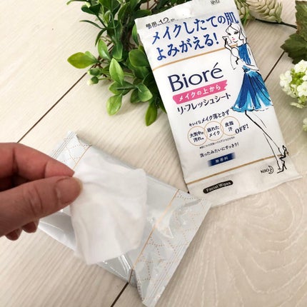 メイクの上からリフレッシュシート/ビオレ/フェイスシートを使ったクチコミ(2枚目)